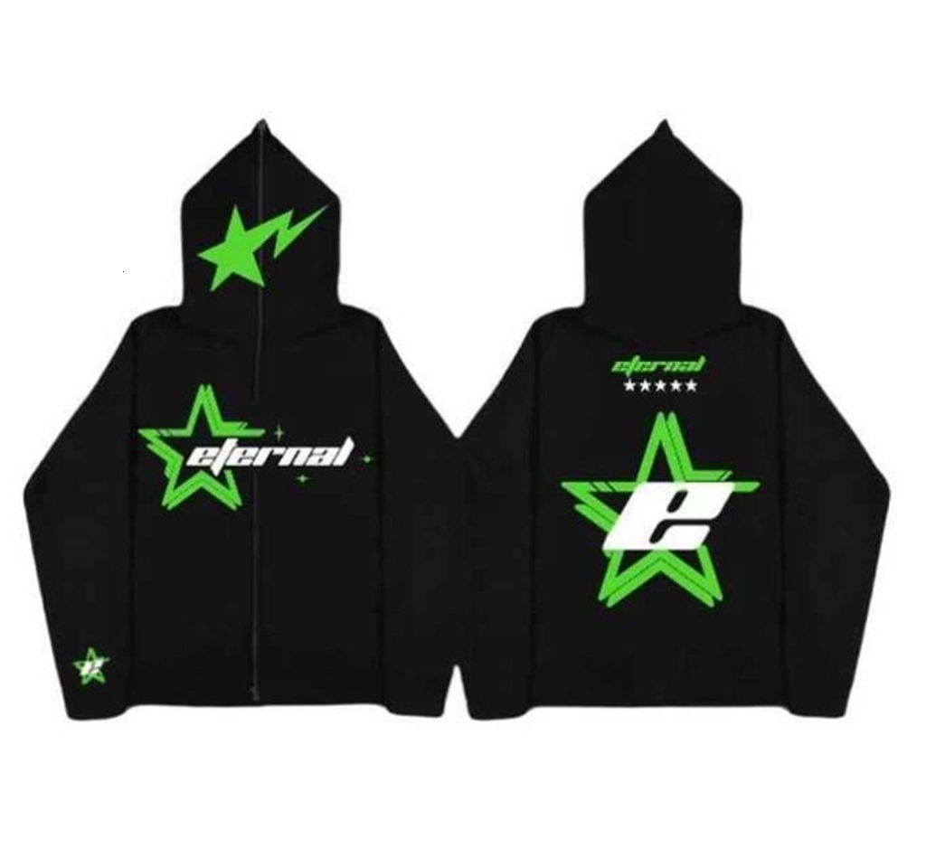 Men s Hoodies Sweatshirts Japan Anime Dark Coat Star Print Light Y2k Gothic Couple Harajuku Large Full Face Zipper Women Funny Net Chic Hoodie 230814