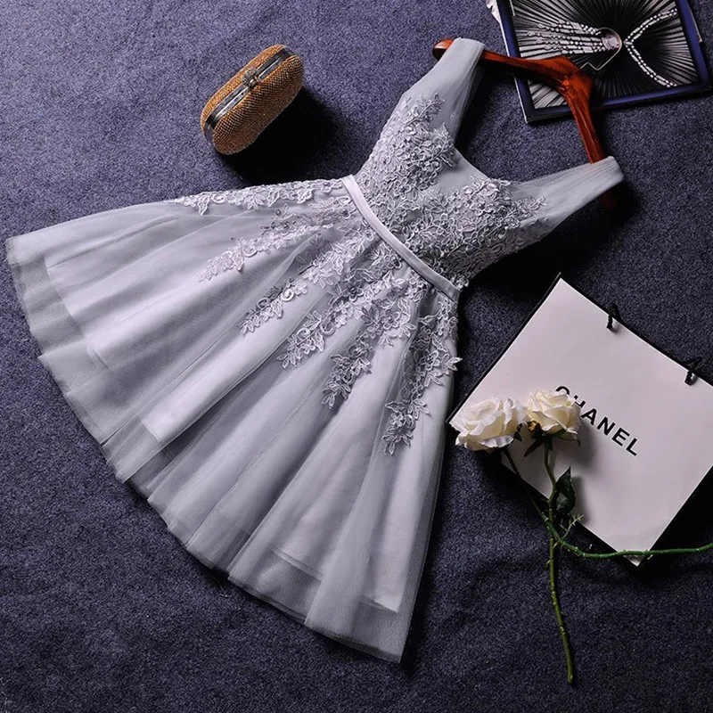 New Arrival Short/Mini Bridesmaid Dresses Tulle Homecoming Dresses 2024 With Lace Vestidos Cortos Special Occasion Graduation Gowns