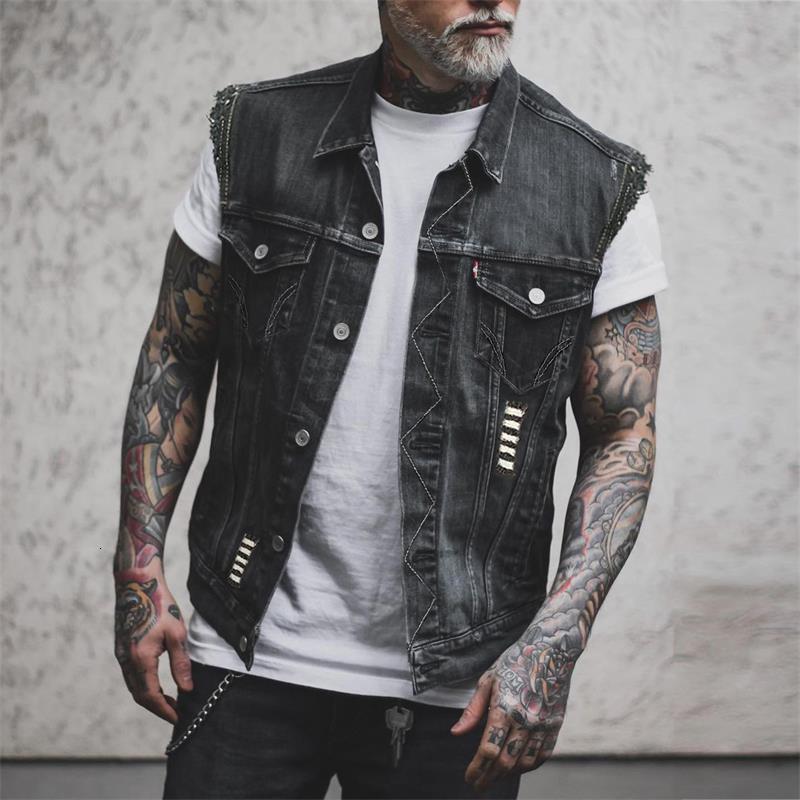 Men's Vests Denim Vest 2023 Spring And Autumn Classic Simple Leisure All Loose Large Size 230812