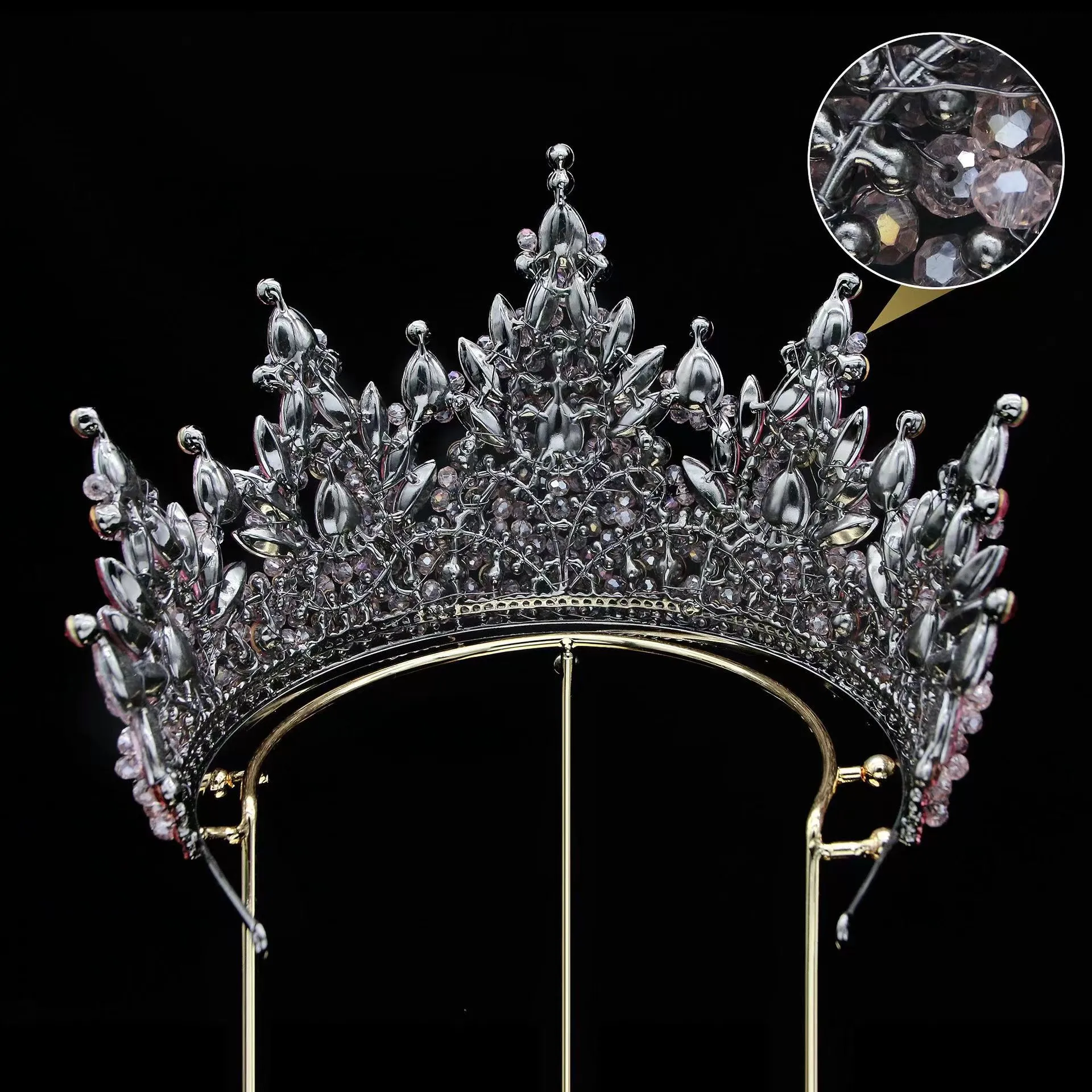 Grensoverschrijdende Fabriek Spot Direct Elegante Temperament Europese En Amerikaanse Multicolor Legering Bruiloft Tiara Tiara ZZ
