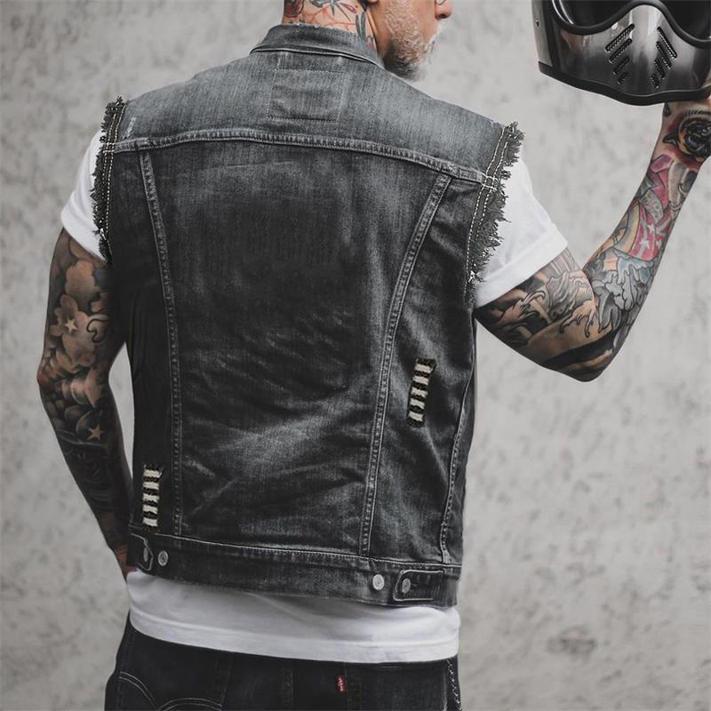 Men's Vests Denim Vest 2023 Spring And Autumn Classic Simple Leisure All Loose Large Size 230812
