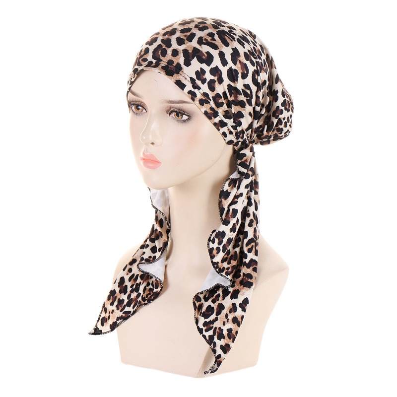 Ramadan Muslim Hijab Caps Women's Headscarf Hat Chemo Hats Hair Care Fashion Lady Print Turban Bonnet Adjustable