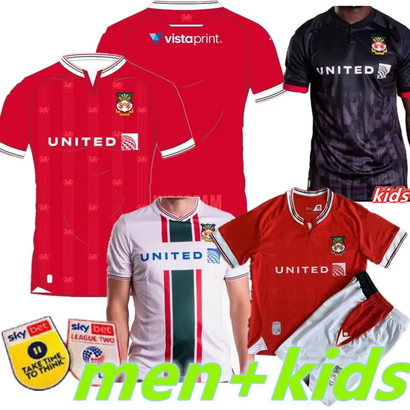 Wrexham 2023 soccer jersey Men Jersey 23 24 home away Fast-dry Short Sleeve Soccer Shirt Custom Logo Outdoor Sport Uniform Enfants Football Jerseys kids kits shirt