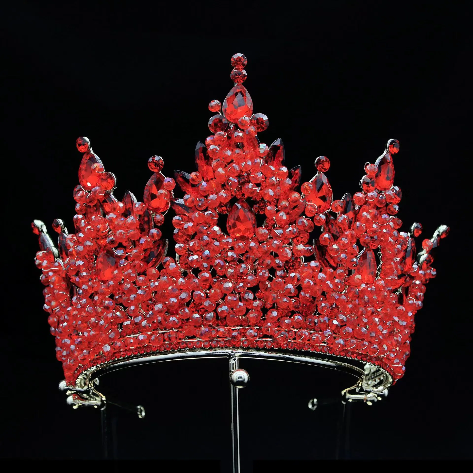 Grensoverschrijdende Fabriek Spot Direct Elegante Temperament Europese En Amerikaanse Multicolor Legering Bruiloft Tiara Tiara ZZ