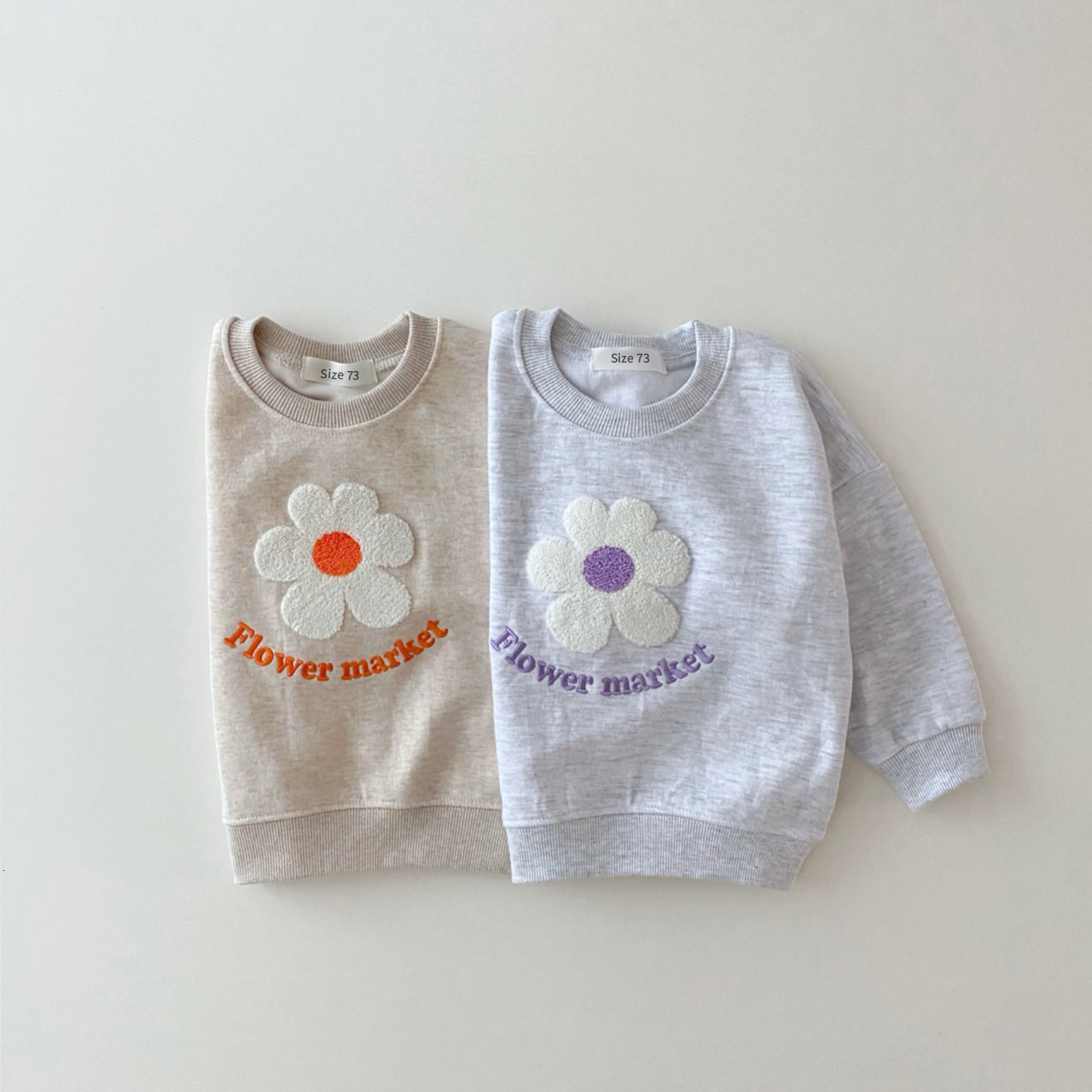 Clothing Sets Korea Girls Organic Cotton Flowers SweatshirtPants 2 PcsSet Tracksuit Toddler Girl Clothes Set Baby Girls Boutique Outfits 230814