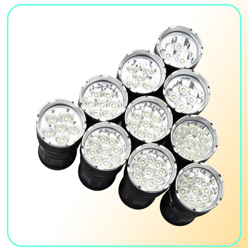 42000 lumens Flashlight 12T6 LED Outdoor high Power waterproof Flash Light for Fishing with 418650 Batterycharger