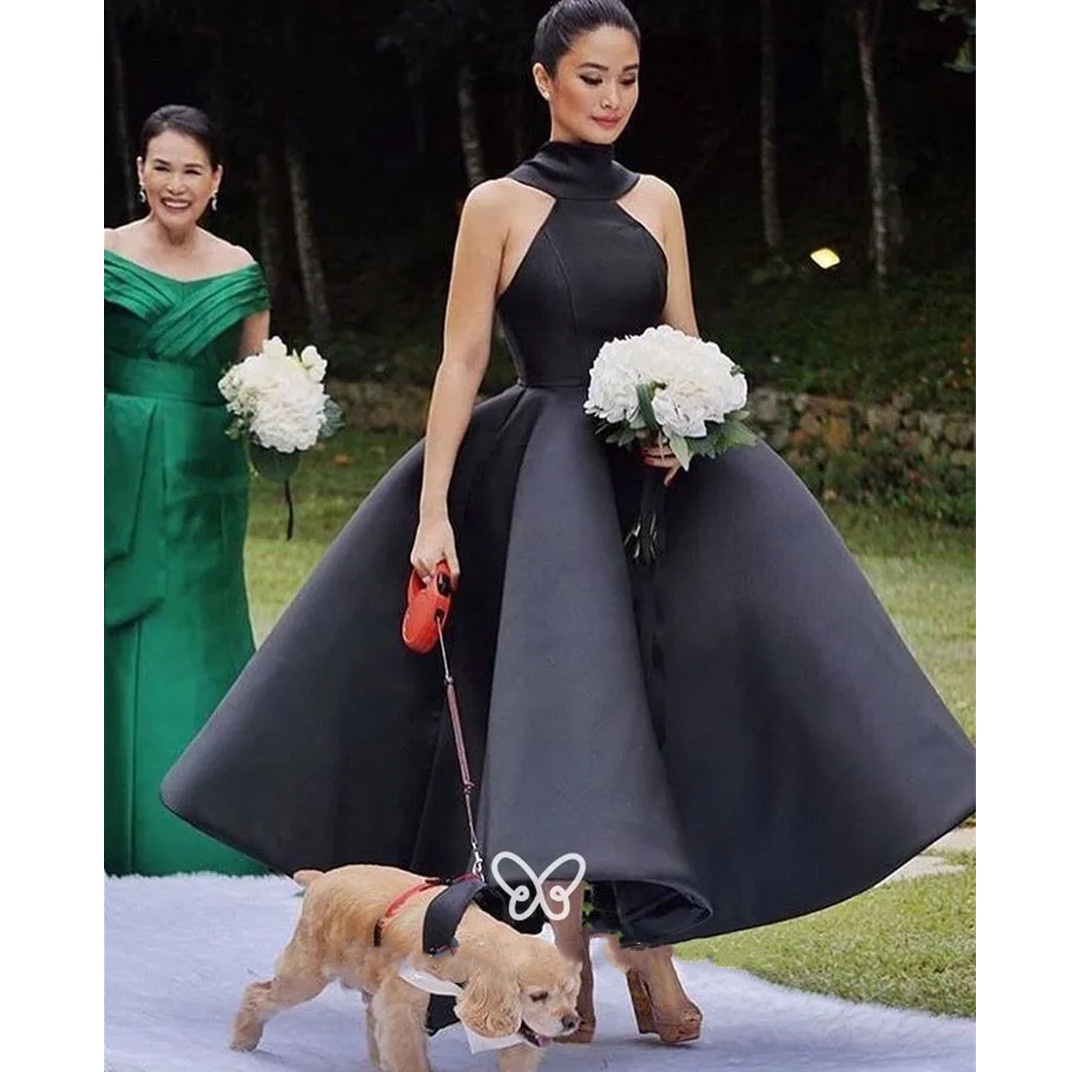 Big Bow Bridesmaid Dresses Muslim Arabic Summer Country Garden Wedding Party Guest Maid Of Honor Gowns Plus Size Custom Made 6660312