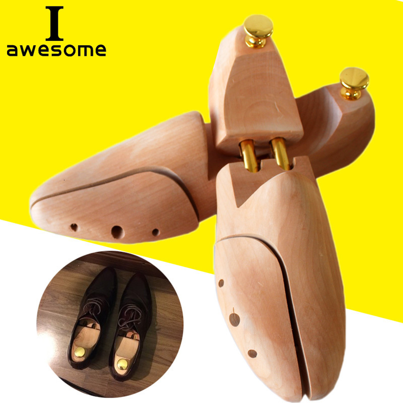 Shoe Parts Accessories 1 Pair Wood Adjustable Shoe Trees For Men Women Spring Solid Shoe Support Metal Knob Shoe Tree Shaping Shoe's Stretcher Sh