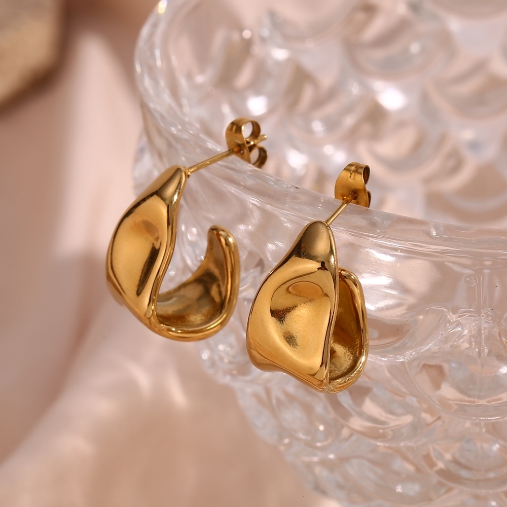 Stud Trends Abstract Geometric Trapezoid Shape Creole Stainless Steel Earrings For Woman Unusual Womens Ear Creoles 230814