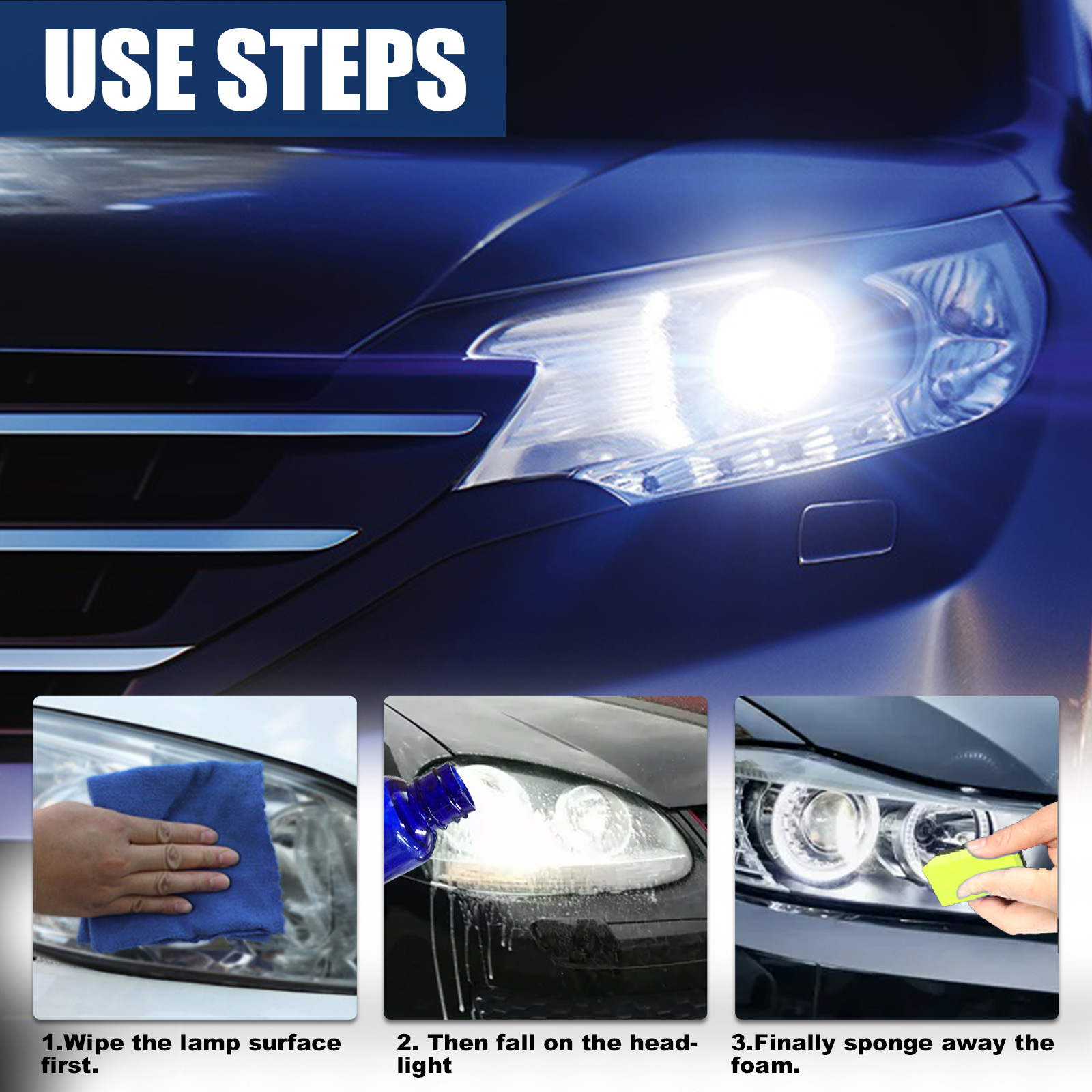 Auto Restoration Beauty Kit 50ML Car Headlight Repair Tool Oxidation Rearview Glass Anti-scratch Coat Plating Liquid Headlamp Polish