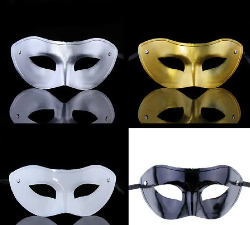 Man Half Face Archaistic Party Masks Antique Classic Men Mask Mardi Gras Masquerade Venetian Costume Party Masks 50pcs Silver GoldZZ