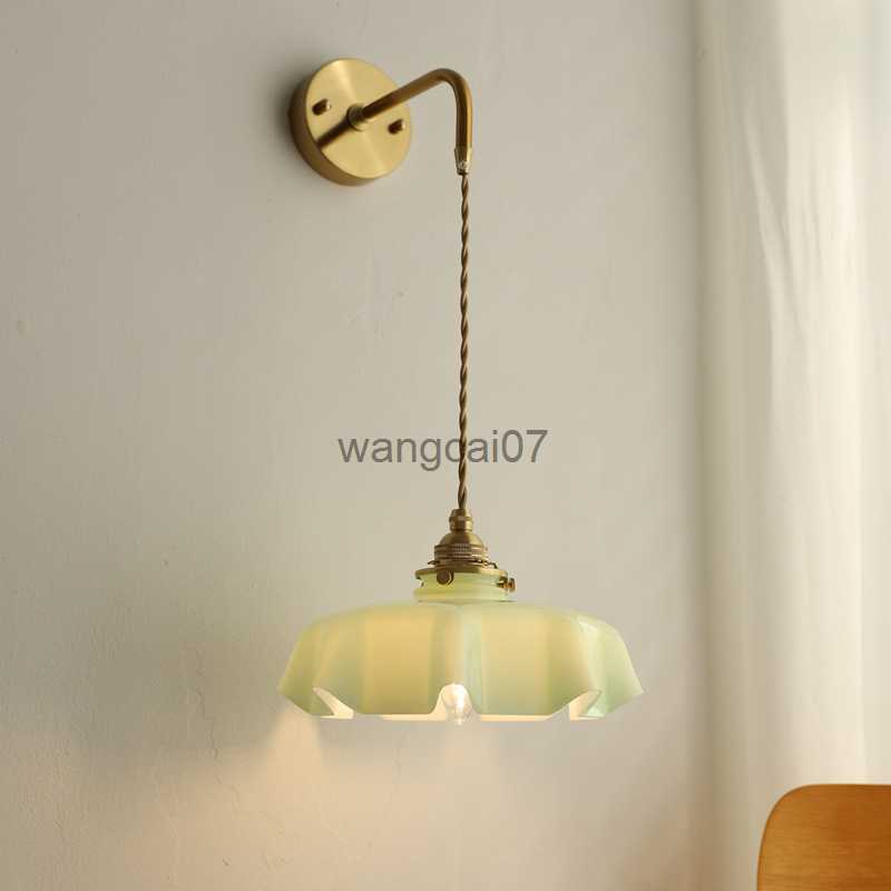 Wall Lamps Modern Wall Lamps Glass Lampshade E14 Wall Light Loft Corridor Sconce Bedside Living Sofa Background Lighting Decoration Lamp HKD230814