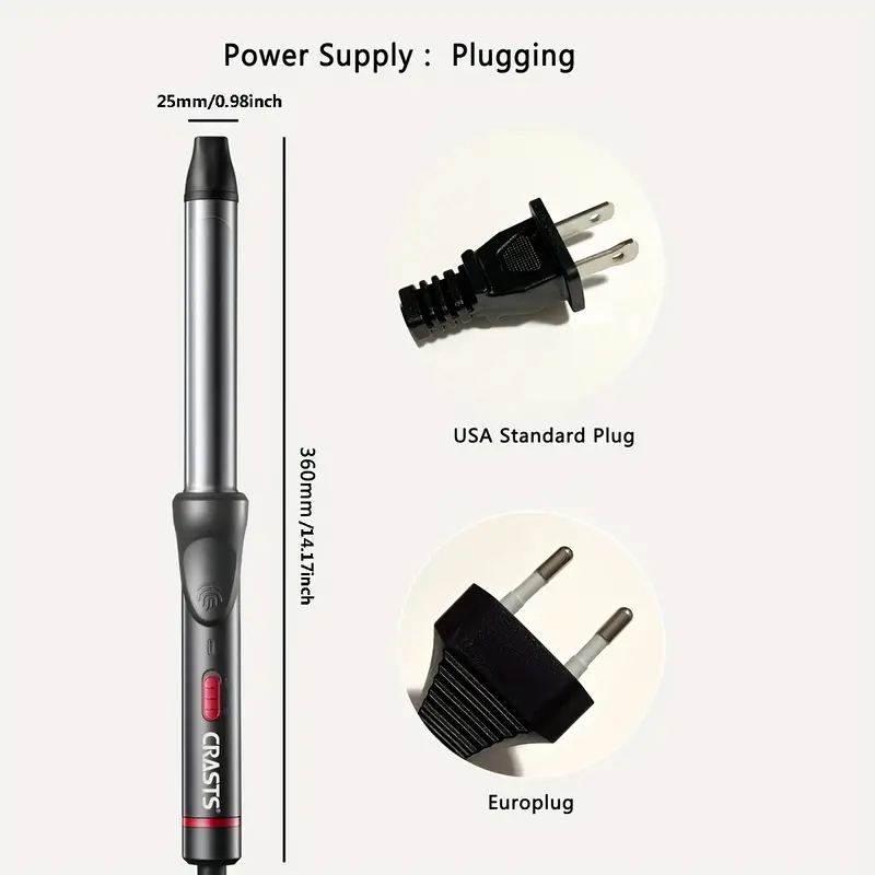 25mm Curling Wand Hair Curling Iron Hot Styling Tools Curling Iron For Short Or Long Hair
