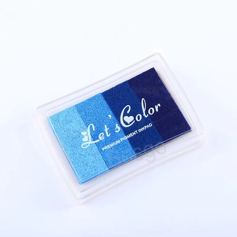 wholesale Gradient Color Ink Pad Hand Account DIY Stamp Sponge Rubber Stamps Office School Supplies Fingerprint Scrapbooking Accessories Welcome to pu