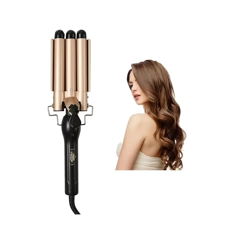 3 Barrel Curling Iron Wand Hair Styling Tool, Curling Iron Wand, Durable, For All Hair Types For Home Use For Beauty