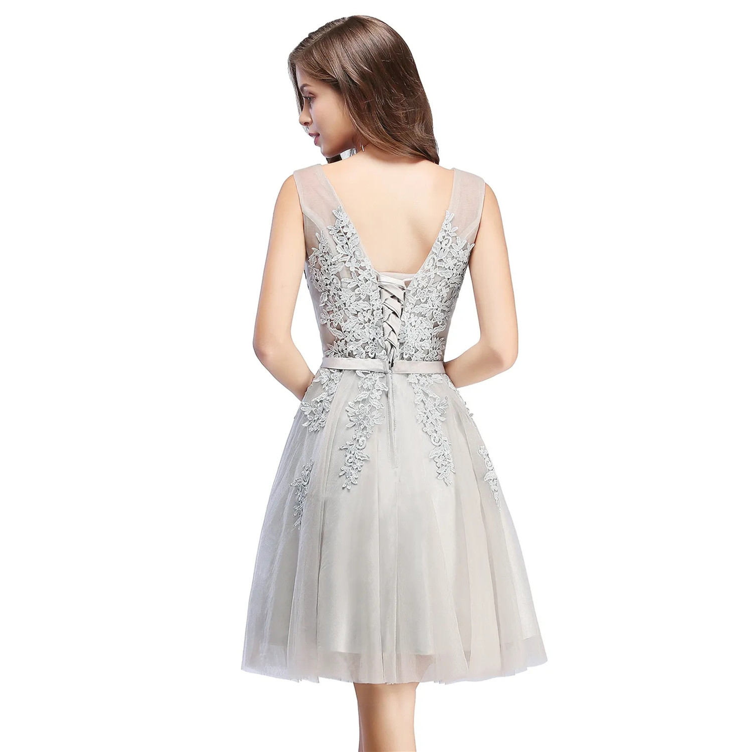 New Arrival Short/Mini Bridesmaid Dresses Tulle Homecoming Dresses 2024 With Lace Vestidos Cortos Special Occasion Graduation Gowns