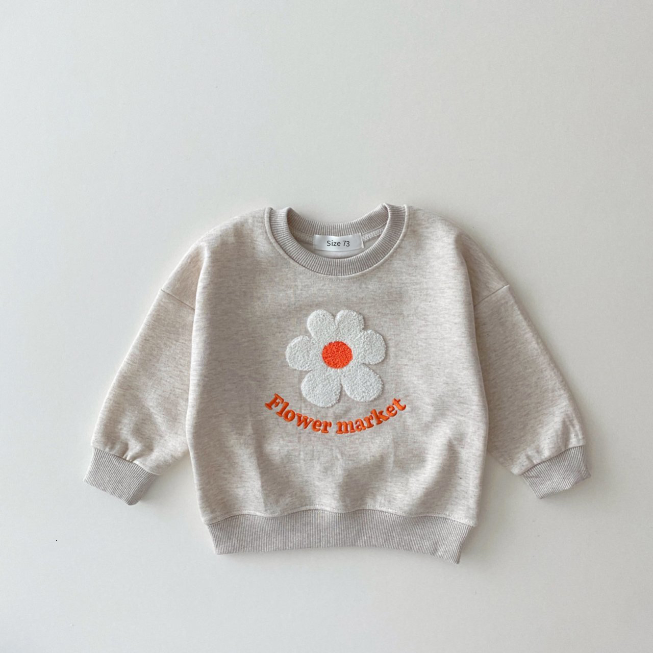 Clothing Sets Korea Girls Organic Cotton Flowers SweatshirtPants 2 PcsSet Tracksuit Toddler Girl Clothes Set Baby Girls Boutique Outfits 230814