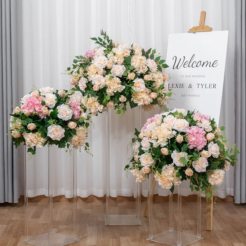 Simulation Hydrangea Rose Ball Westernstyle Wedding Table Decoration Window Exhibition Hall Arrangement FlowerZZ
