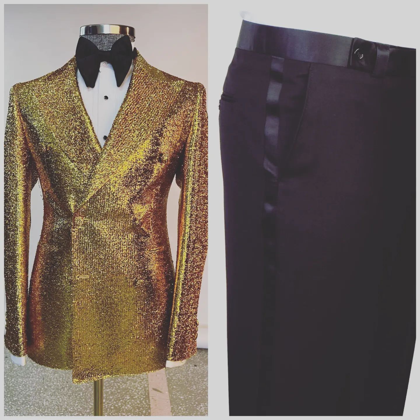 Sparkly Men Suits For Wedding Peaked Lapel Groom Wear Double Breasted Tuxedos 2 Pcs Coat With Pants Prom Evening Party Customize