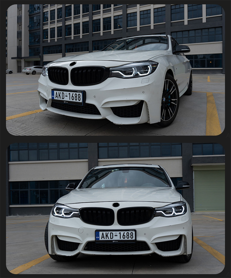 Car Styling for BMW F34 3 Series 20 13-20 20 GT 3GT LED Angel eye Headlight DRL Hid Head Lamp Bi Xenon Beam Headlights