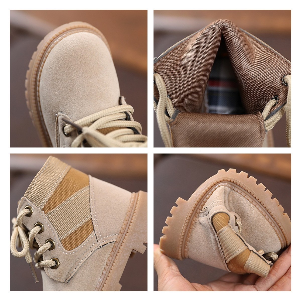Boots Retro Fashion Children s Boy Desert Suede Leather Lace Up Ankle Rubber Baby Sneakers Toddler Shoes 2023 Autumn 230814