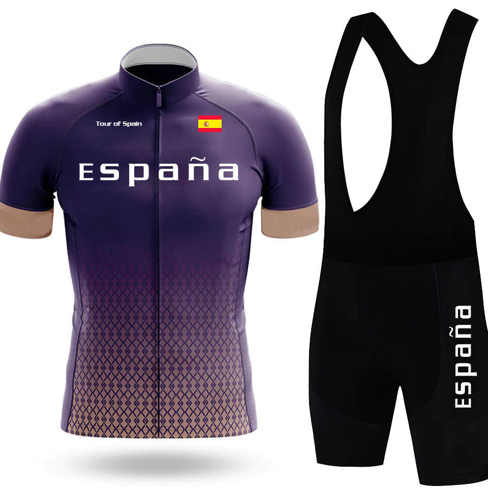 Cycling Jersey Sets Tour of Spain style Jersey Cycling Men Mountain bike Jerseys Summer cycle T-shirts briefs mountain bike clothing 230815