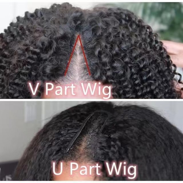V Part Wig Human Hair No Leave Out Brazilian Deep Wave brazilian Hair Wigs for Women vPart Deep Curly Wigs Glueless Virgin 130%