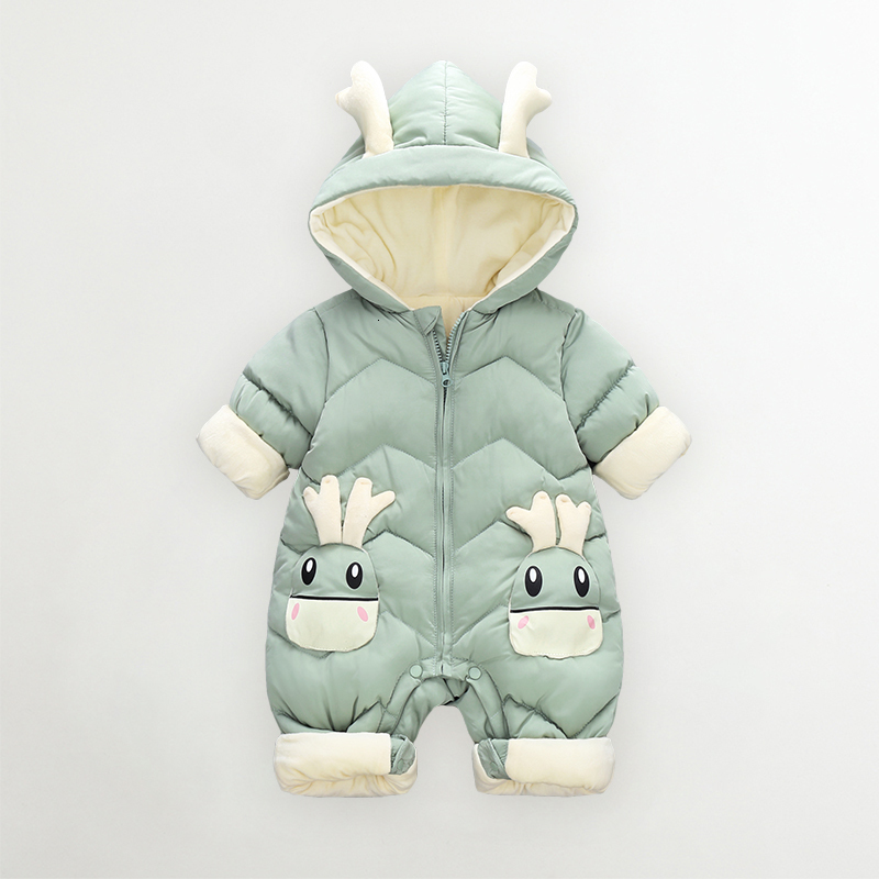 Down Coat 2023 born Baby Girl clothes Winter Snowsuit Plus Velvet Thick Boys Jumpsuit 0 3 Years Romper boy Overalls Toddler 230814