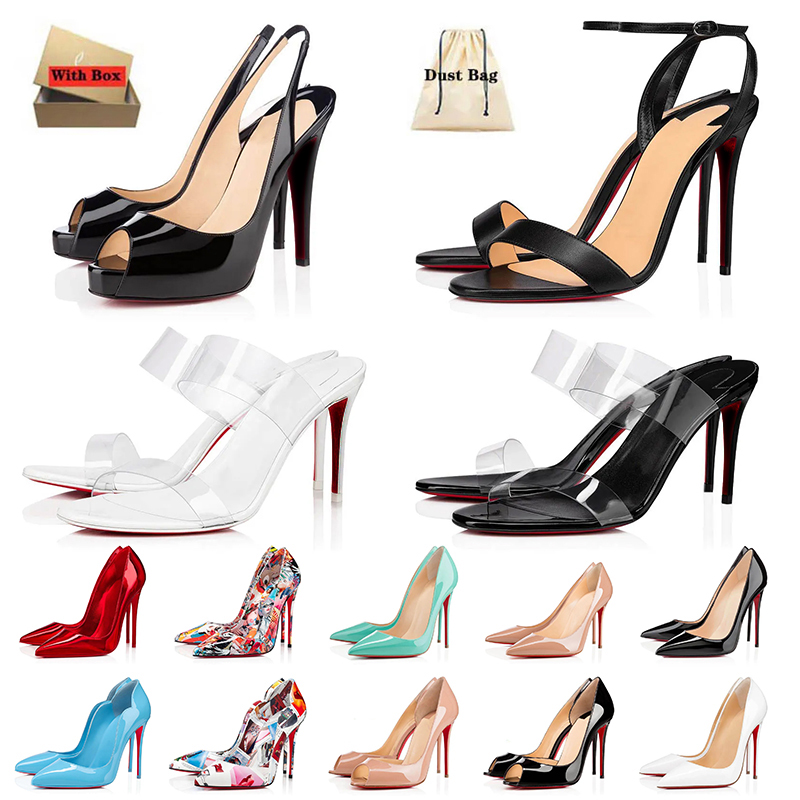 luxury designer pumps high heels shoe s so kate stiletto peep toes pointy slingback heel rubber loaf christian louboutian louboutinr loubitons red bottomshoes 89OM