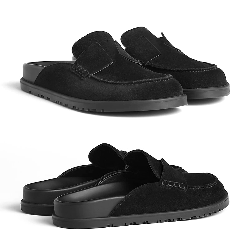 luxurys Designer Classic sandal Go Mule Slippers Boston Wrapped Toe sandale womans mens Summer Suede Clogs Slide platform shoe beach Taupe winter sneaker Sliders