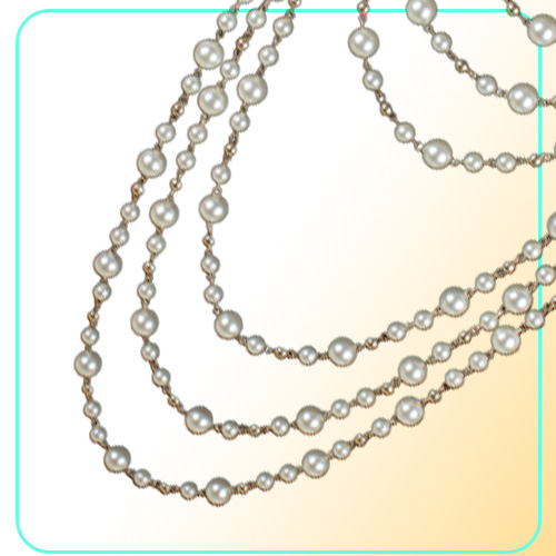 Multilayer Pearl Necklaces Sweaters Chain Multilayer Strand Chain Faux Pearls Flapper Beads Cluster Long Choker Necklace333M