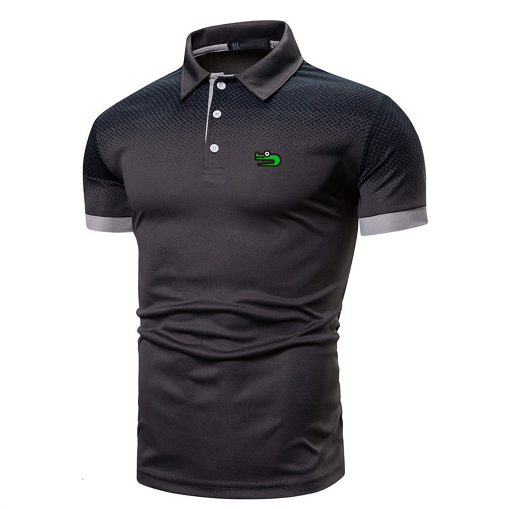 Mens Polos Fashion Print Short Sleeve Lapel Collar Polo Shirt Casual Pullover Tee Tops 230815