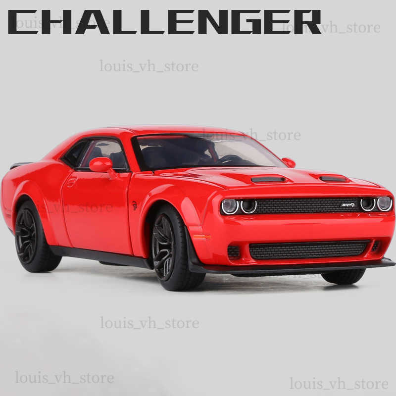 1 32 Dodge Challenger SRT Demon Muscle Car Alloy Car Toy Car Metal Collection Model Car Sound and light Toys For ldren T230815