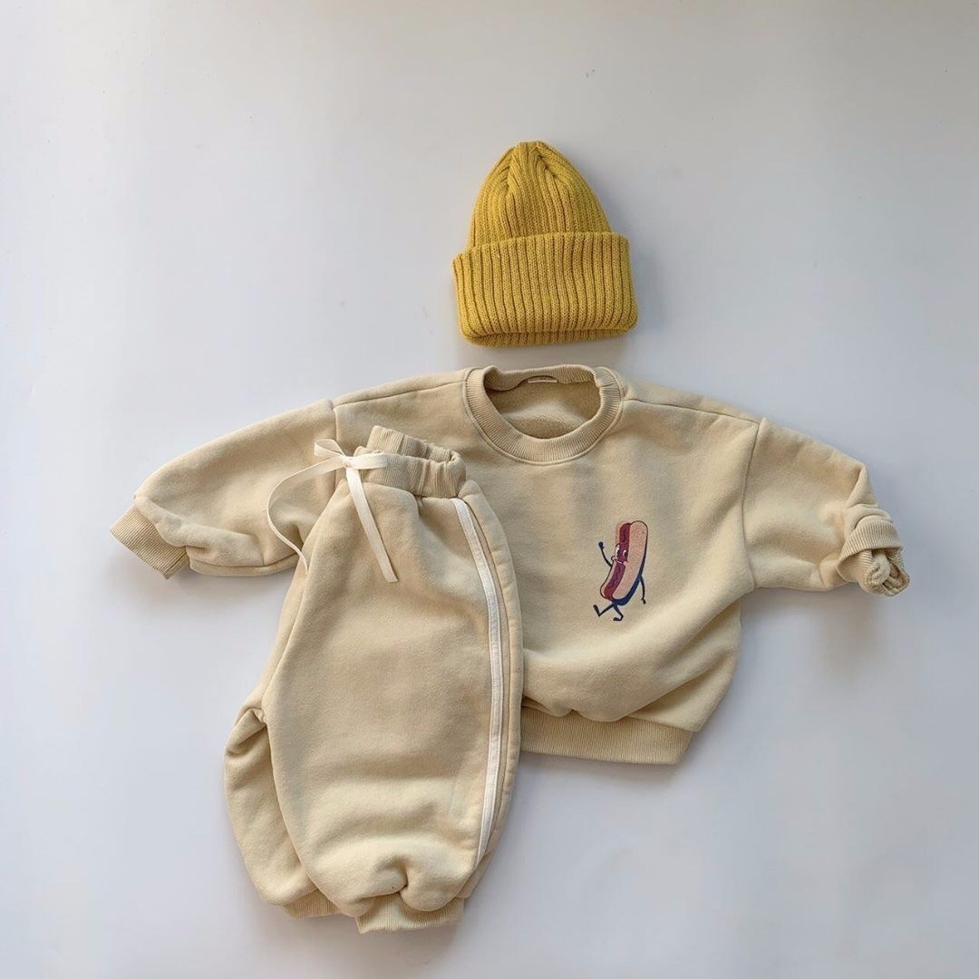 Clothing Sets Girl Boy Solid Color Cartoon Ears Long Sleeve Hooded Tops Long Pants Set Clothes Suit Autumn 2pcs Baby Outfits Bebes born 230814