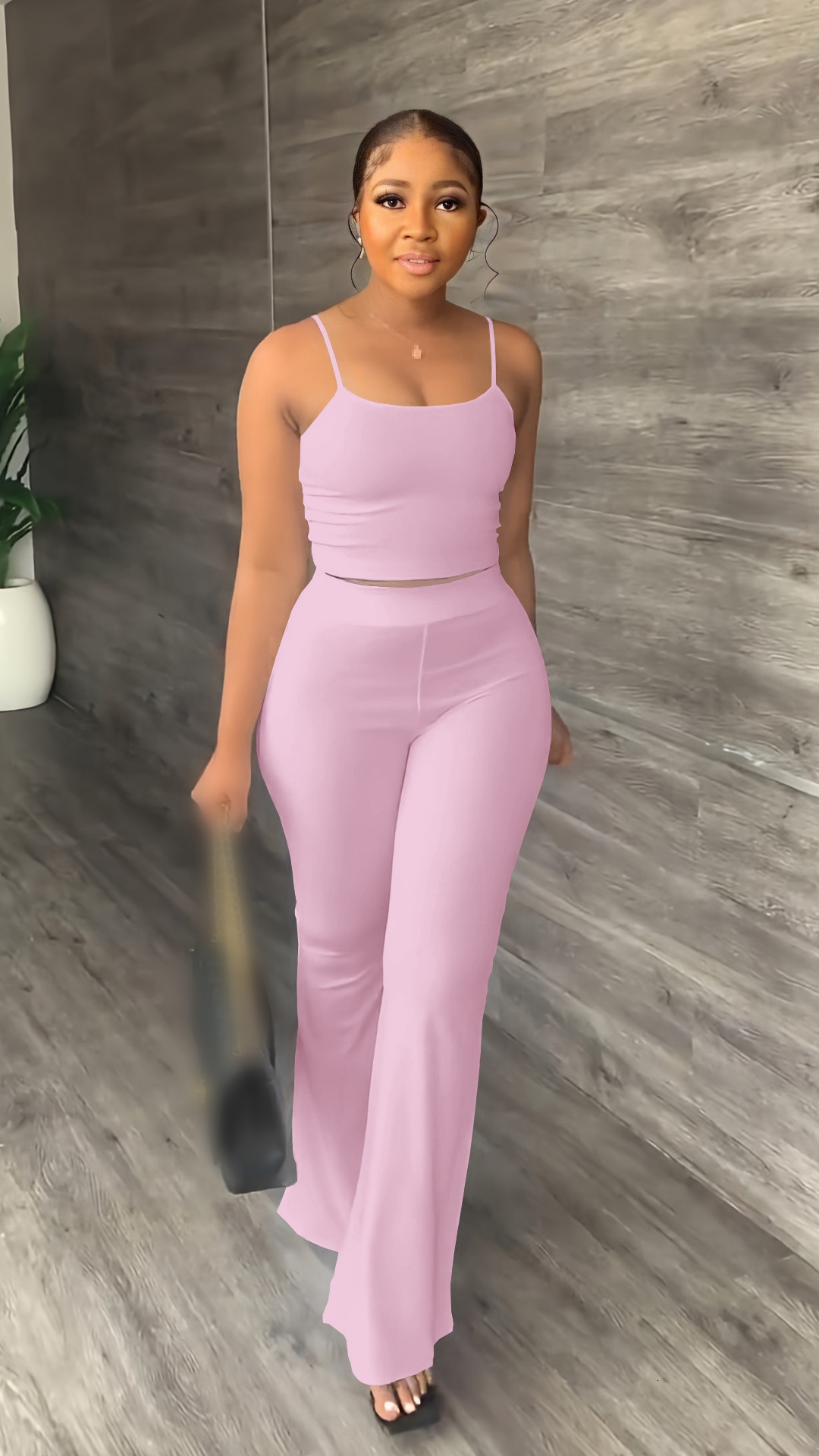 Two Piece Summer Outfits For Women - Crop Tops And Pants Sets