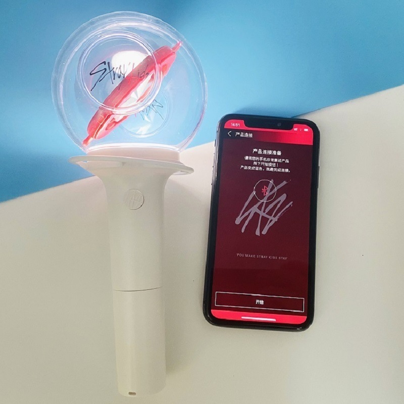 LED Light Sticks Kpop Strayed Kids Lightstick With Bluetooth Concert Hand Lamp Glow Light Stick Plush protective cover Flash Lamp Fans Collection 2308
