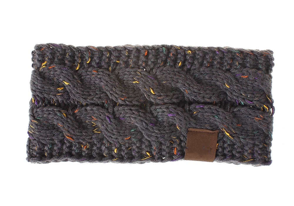 C Hairband Colorful Knitted Crochet Twist Headband Winter Ear Warmer Elastic Hair Band Wide Hair Accessories