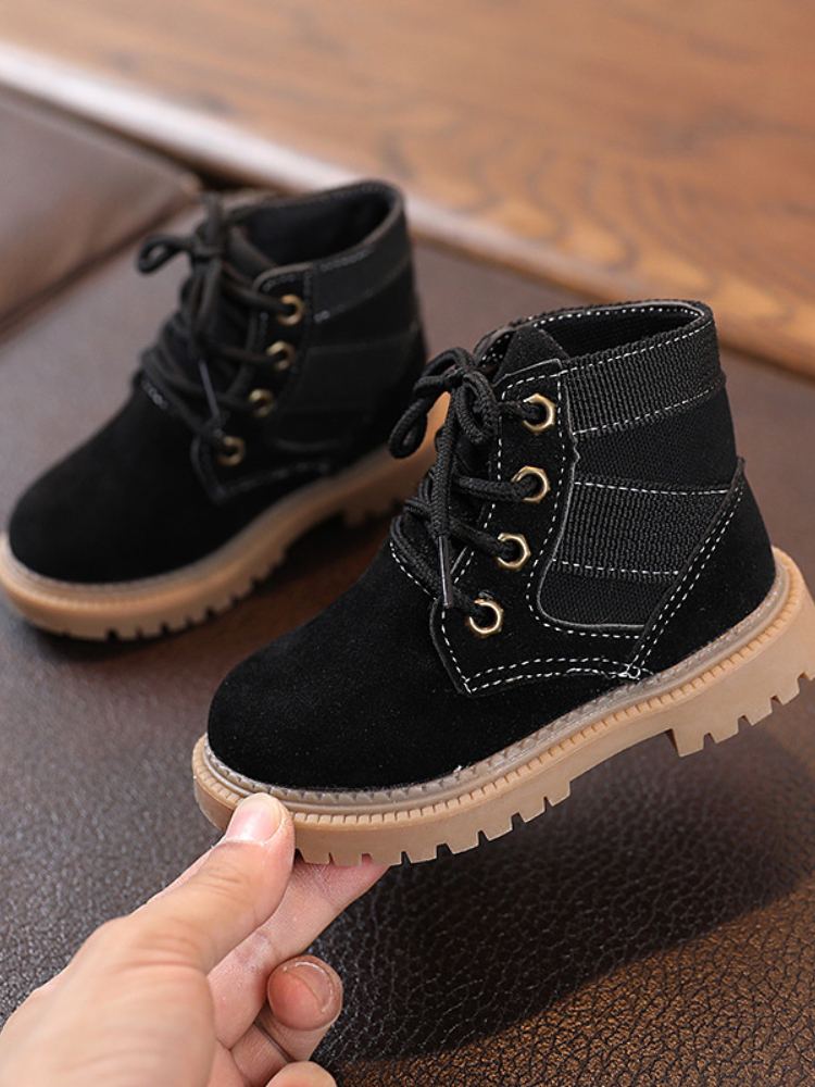 Boots Retro Fashion Children s Boy Desert Suede Leather Lace Up Ankle Rubber Baby Sneakers Toddler Shoes 2023 Autumn 230814