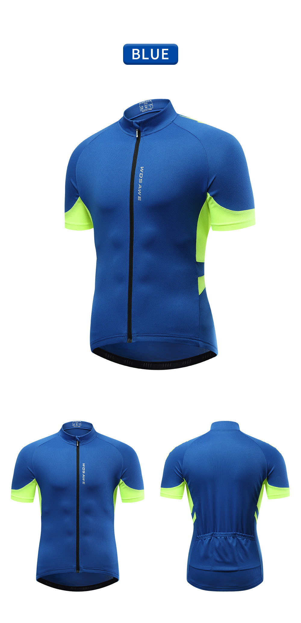 Cycling Shirts Tops WOSAWE Men's Cycling Jersey Short Sleeves Breathable Cool Bicycle Bike Shirt Summer Quick Dry MTB Road Biking Jersey Men 2308