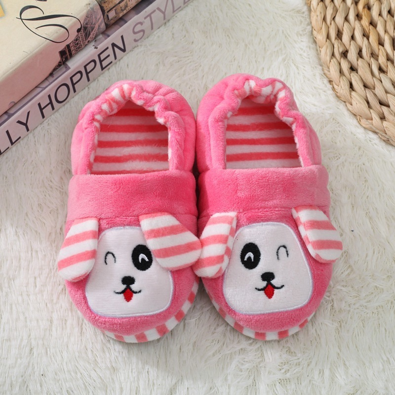 Slipper Winter Cute Kids Slippers Comfortable Baby Warm Cotton Shoes Boys And Girls House Indoor Animal Plush 230814