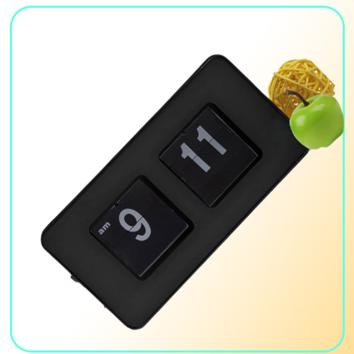 Auto Flip Over Clock Desk Flip Internal Gear Operated Stylish Modern Desk Wall Digital Clock Home Decor New Drop LJ2012116173277