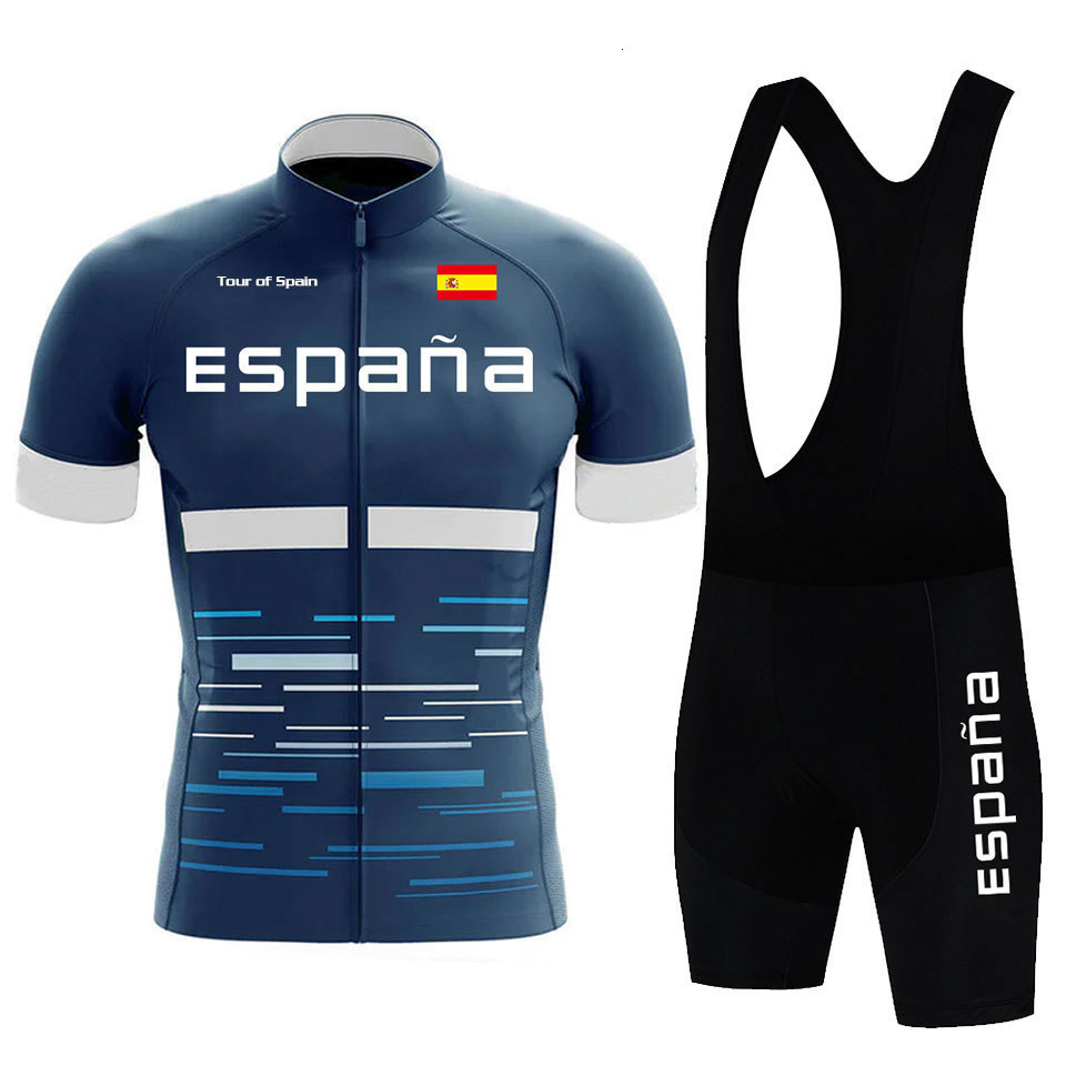 Cycling Jersey Sets Tour of Spain style Jersey Cycling Men Mountain bike Jerseys Summer cycle T-shirts briefs mountain bike clothing 230815