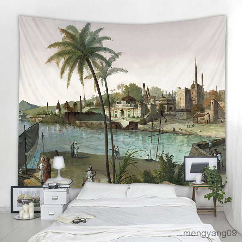 Tapestries Tapestry Green Cactus Summer Succulents Wall Decor Tropical Landscape Wall Hanging Tapestry Picnic Blanket Hanging Wall Tapestry R2308