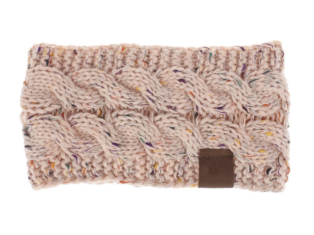 C Hairband Colorful Knitted Crochet Twist Headband Winter Ear Warmer Elastic Hair Band Wide Hair Accessories