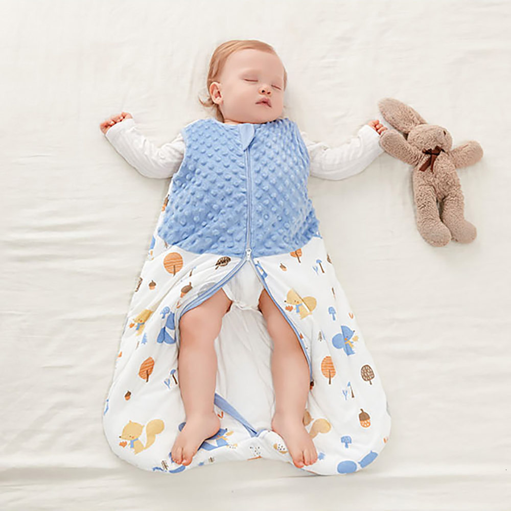 Sleeping Bags Baby Sleepsack 3 24Months Autumn Bag Blanket 1 5Tog Doudou Soft Feeling Starfish Shell Print Vest Style 230814