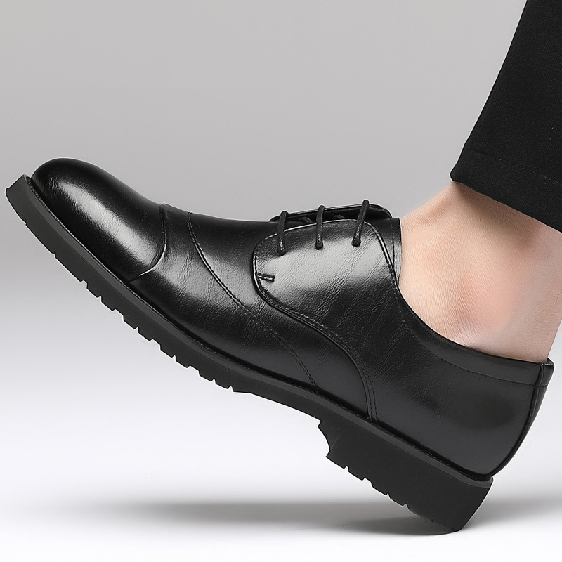 Dress Shoes Fashion Business Men Classic Leather Men'S Suits Laceup New Oxfords Size 44 230814
