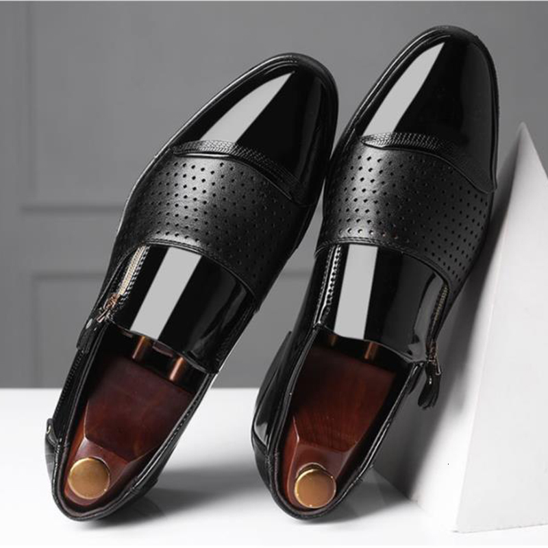 Dress Shoes Italian Black Formal Men Loafers New Wedding Patent Leather Oxford for Men's Shoe Man Moccasins Mens 230814