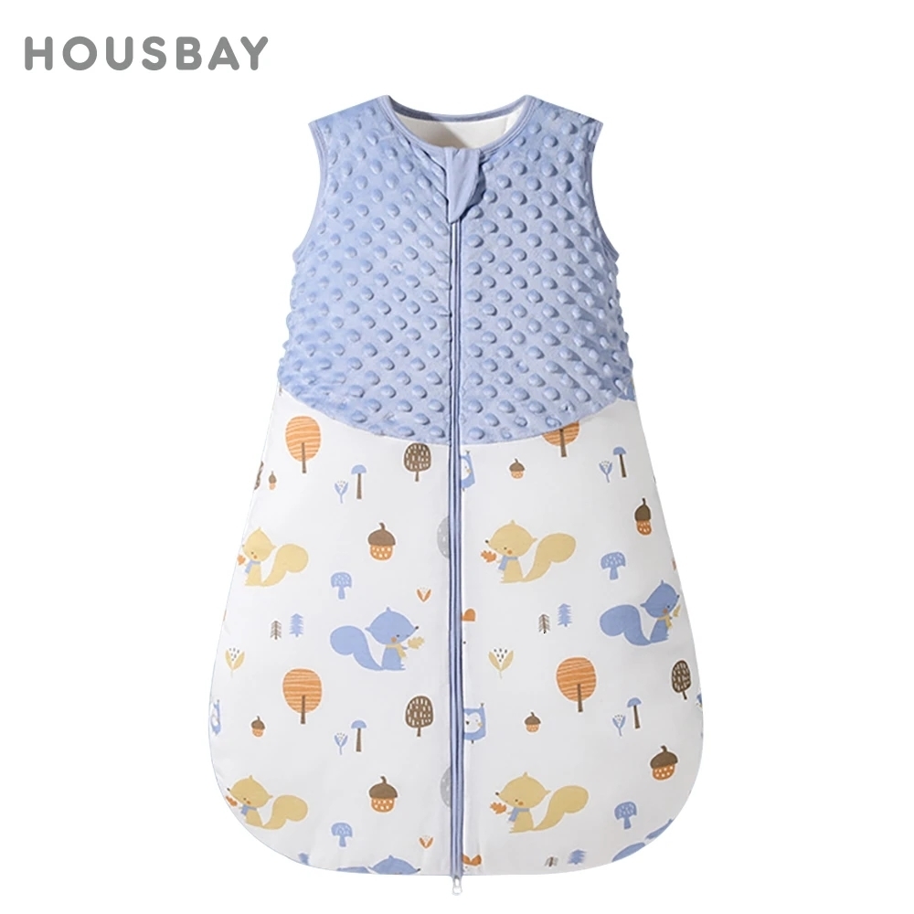 Sleeping Bags Baby Sleepsack 3 24Months Autumn Bag Blanket 1 5Tog Doudou Soft Feeling Starfish Shell Print Vest Style 230814