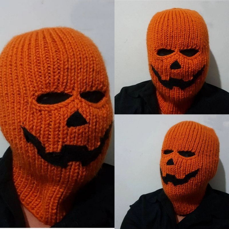 Beanie/Skull Caps Cute Funny Ski Mask Knitted Creative Robber Hat Full Face Cover Winter Balaclava Outdoor Cold Weather Skiing Riding Hippop Caps 2308
