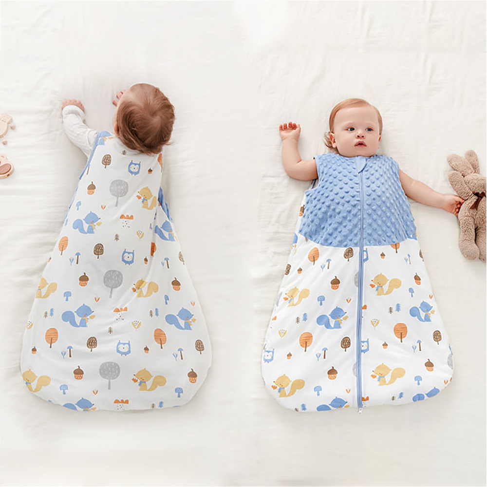 Sleeping Bags Baby Sleepsack 3 24Months Autumn Bag Blanket 1 5Tog Doudou Soft Feeling Starfish Shell Print Vest Style 230814